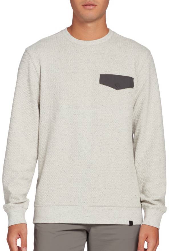 Alpine Design Men's Stratus Sky Textured Crew Neck Sweatshirt