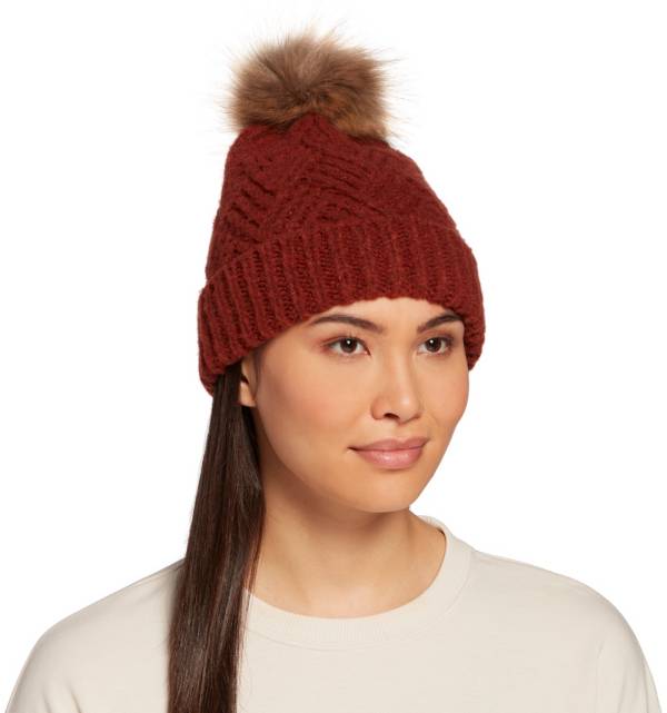 Alpine Design Women's Textured Pom Beanie