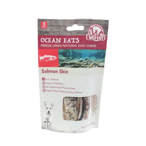 Wild Eats Wild Salmon Skin Dog Treat – 3 Pack product image