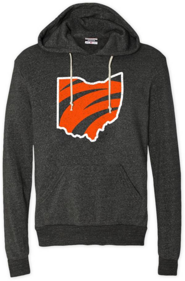 Where I'm From Cincy State Stripe Black Pullover Hoodie