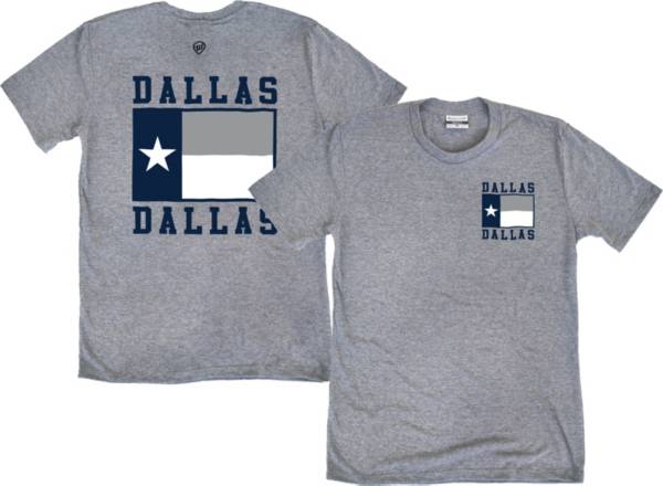 Where I'm From Dallas 2 Side Flag Grey T-Shirt