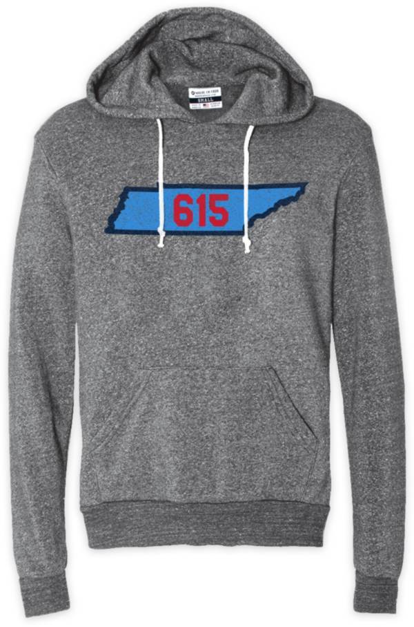 Where I'm From 615 State Outline Grey Pullover Hoodie