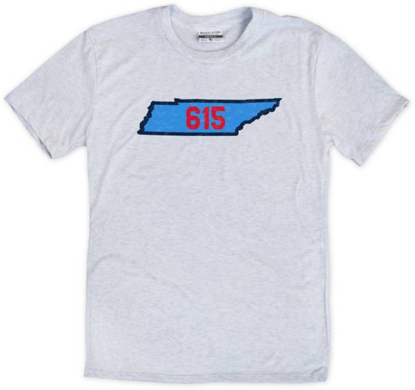 Where I'm From 615 State Outline White T-Shirt