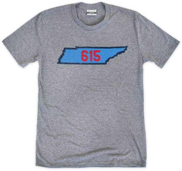 Where I'm From 615 State Outline Grey T-Shirt