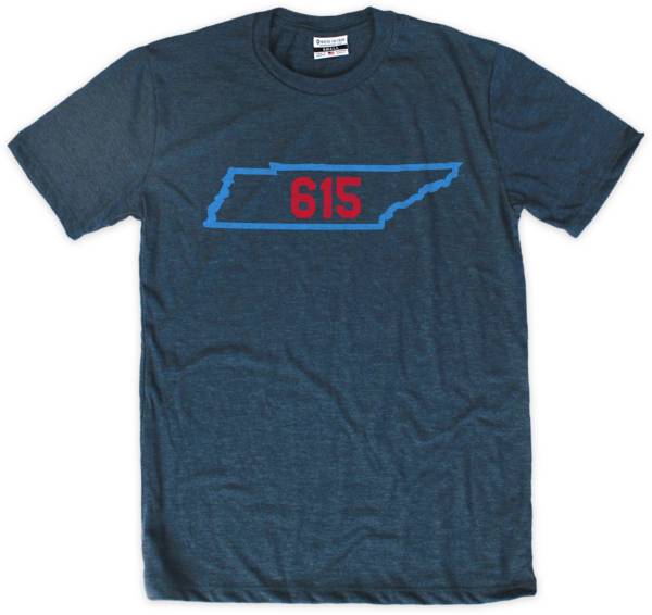 Where I'm From 615 State Outline Navy T-Shirt