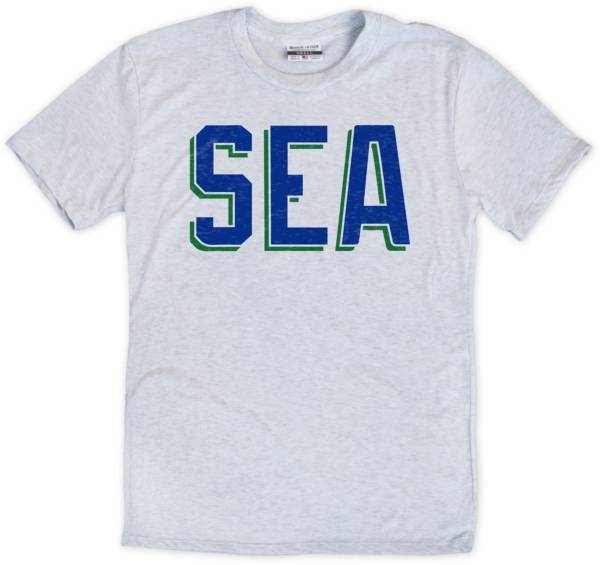 Where I'm From SEA Retro Airport Code White T-Shirt