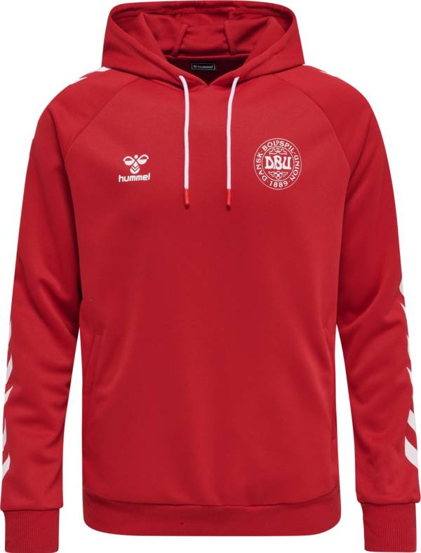 Hummel Men's Denmark '20 Fan Red Pullover Hoodie