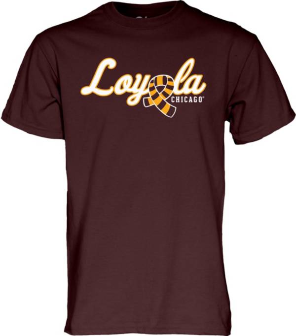 Blue 84 Men's Loyola Chicago Ramblers Maroon Scarf T-Shirt