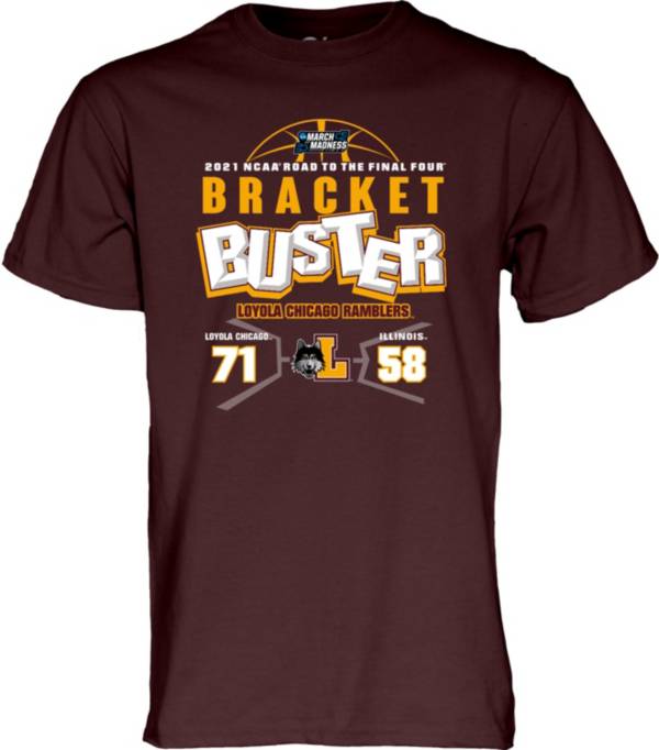 Blue 84 Men's Loyola Chicago Ramblers Maroon Bracket Buster T-Shirt product image