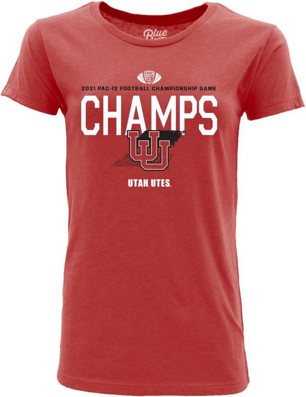 Blue 84 Women's 2021 Pac-12 Football Champions Utah Utes Locker Room T-Shirt