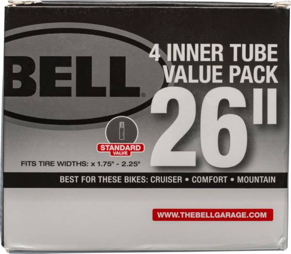 2 Pack Bell 26" Bicycle Inner Tube Fits Tire Widths 1 1/4"-1 3/8" 3 Speed 