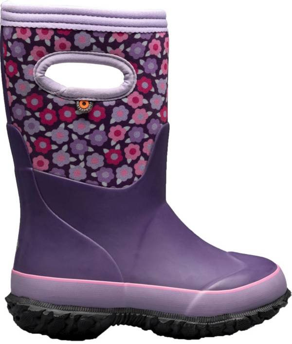 Bogs Kids' Grasp Flower Insulated Rain Boots
