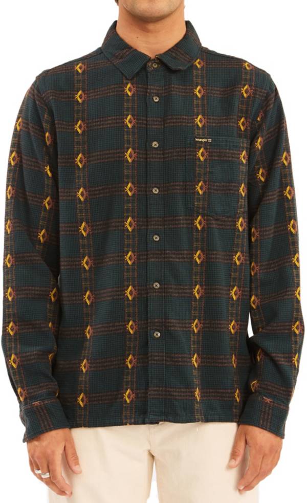 Billabong Men's Knox Jacquard Plaid Flannel Shirt