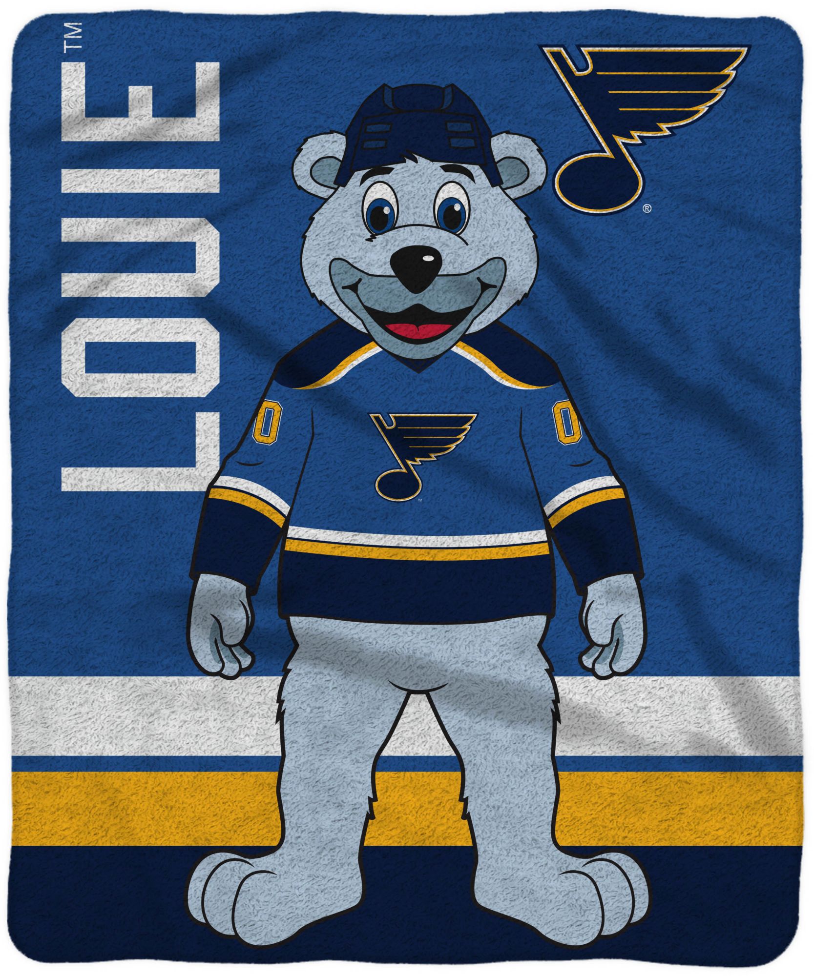 Uncanny Brands St. Louis Blues Louie The Bear Blanket | Dick's Sporting ...