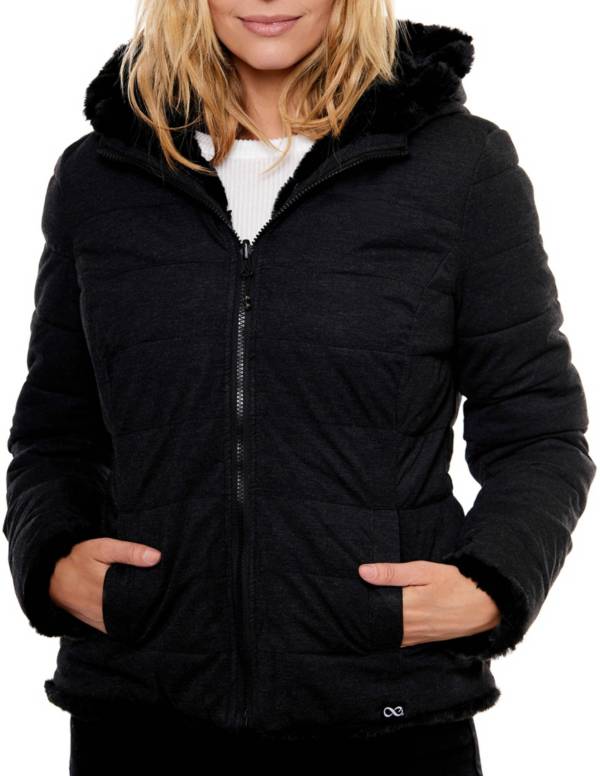 Be Boundless Women's Thermo-Lock Quilted Full-Zip 2-in-1 Hooded Jacket