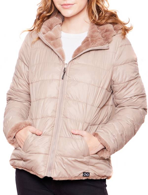 Be Boundless Women's Quilted Nylon Full-Zip 2-in-1 Hooded Jacket