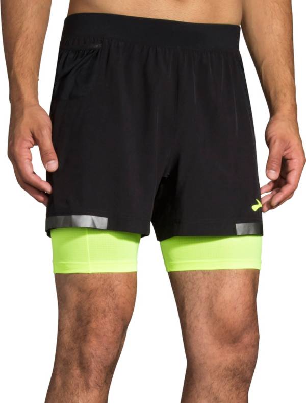 Brooks Men's Run Visible Carbonite 5” 2-in-1 Shorts