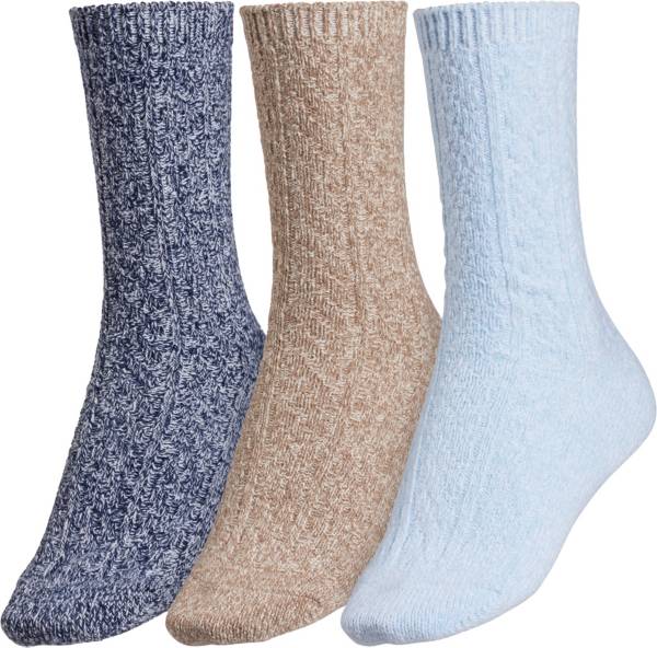 CALIA Women's Holiday Cable Knit Socks - 3 Pack