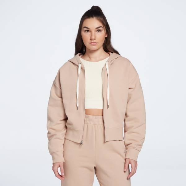CALIA Women's Cropped Zip Hoodie