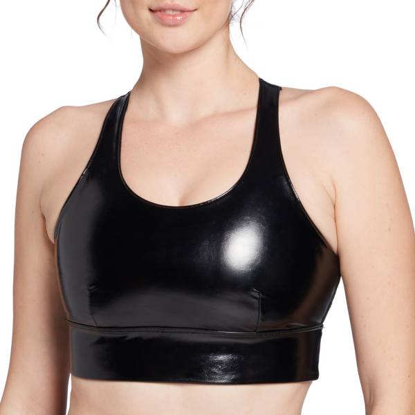 CALIA Women's Patent Shine Sculpt Sports Bra