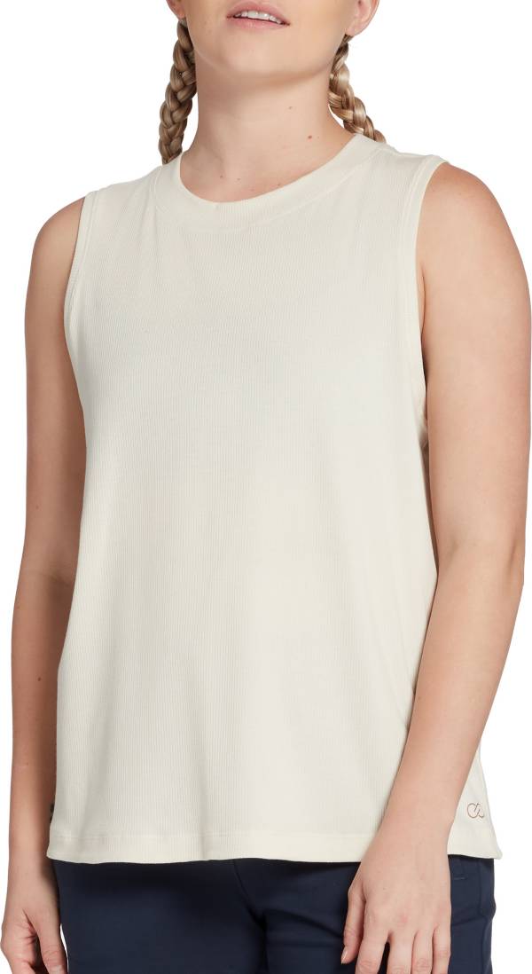 CALIA Women's Everyday Boyfriend Rib Tank Top