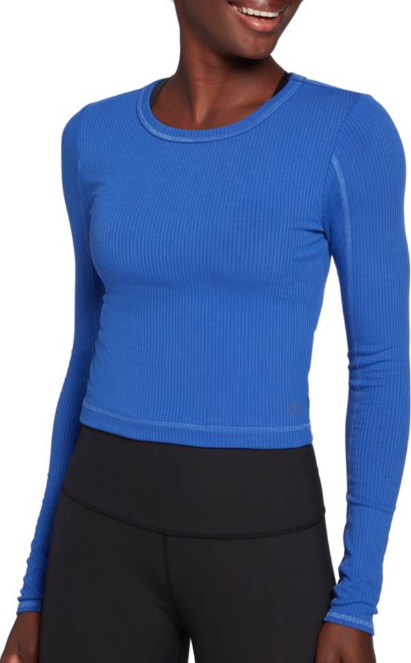 CALIA Women's Rib Cropped Long Sleeve Shirt product image