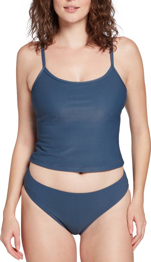 CALIA Women's Ribbed Tankini Top