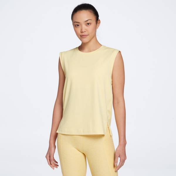 CALIA Women's Rolled Sleeveless Muscle Tank