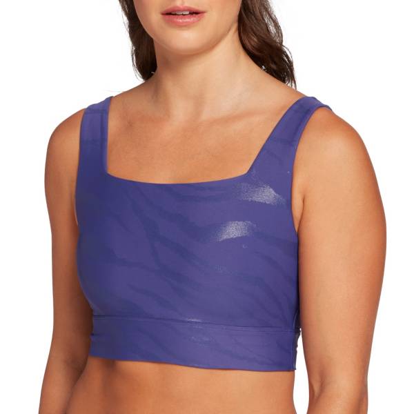 CALIA Women's Energize Shine Square Neck Long Line Bra