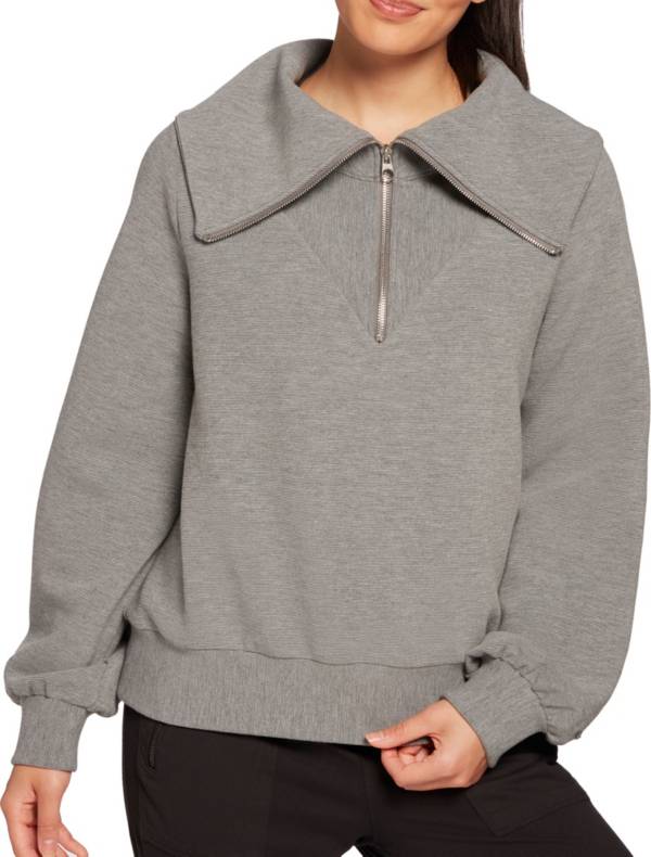 CALIA Women's Ottoman 1/4 Zip Pullover Jacket