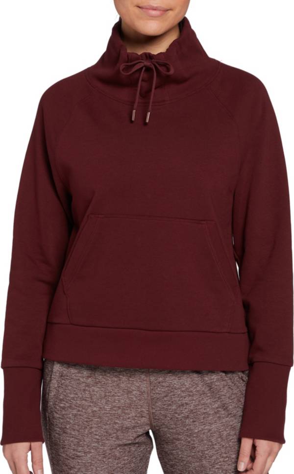 CALIA French Terry Funnel Neck Pullover
