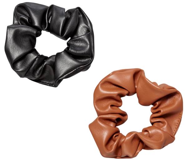 CALIA Women's Faux Leather Scrunchie 2-Pack