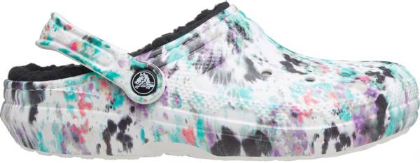 Crocs Adult Classic Fuzz-Lined Tie Dye Clogs