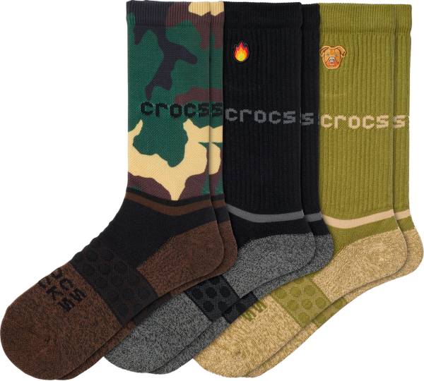 Crocs Socks Adult Crew Graphic 3-Pack
