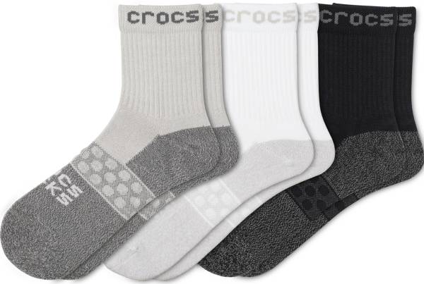 Crocs Socks Adult Quarter Solid 3-Pack