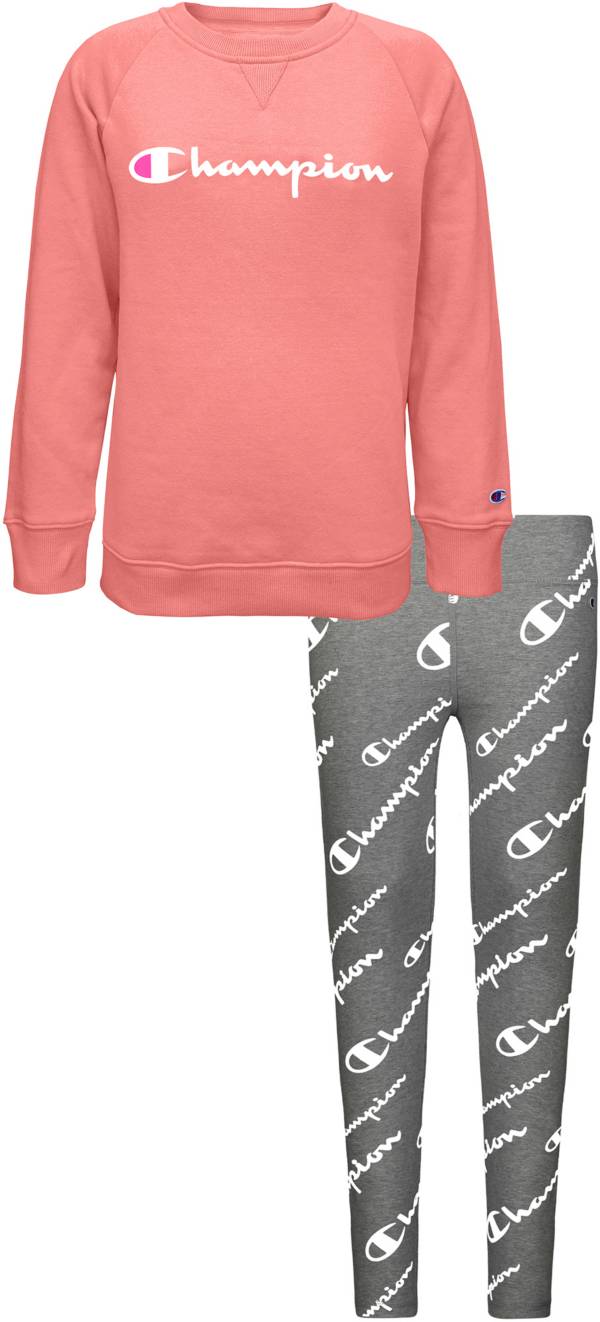 Champion Girls' Classic Crew T-Shirt and Legging Set