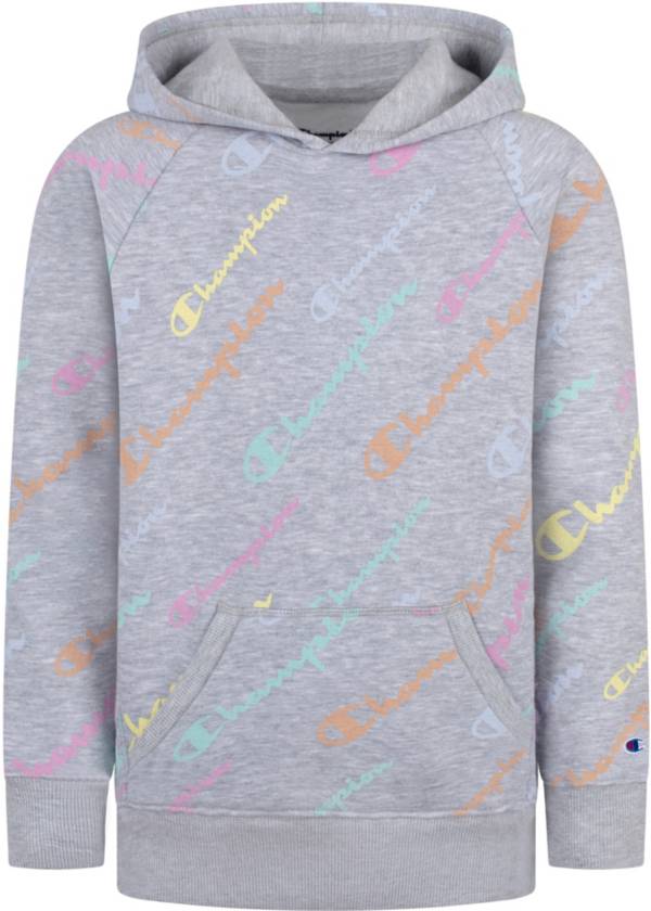 Champion Girls' AOP Multi Script Hoodie