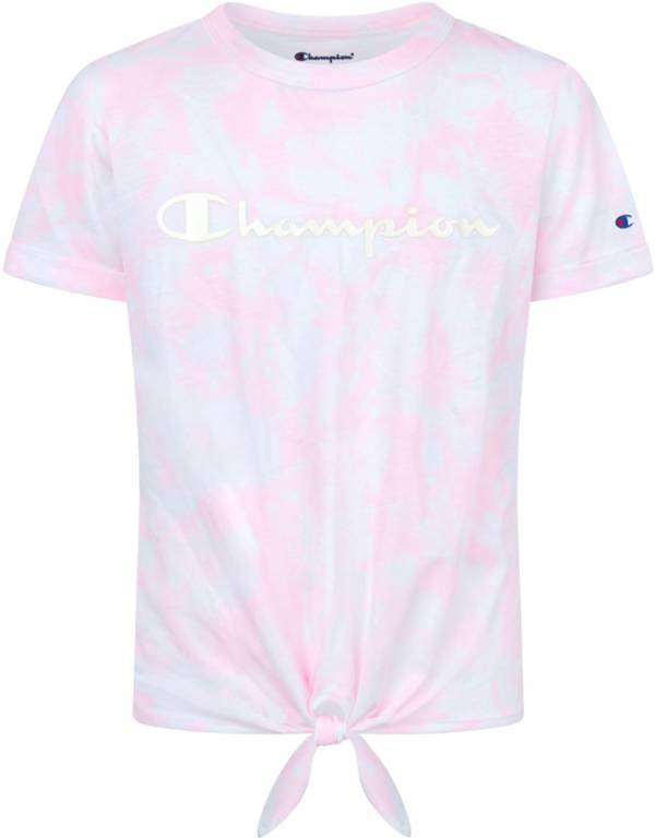 Champion Girls' Printed Tie Dye Tie Front T-Shirt product image
