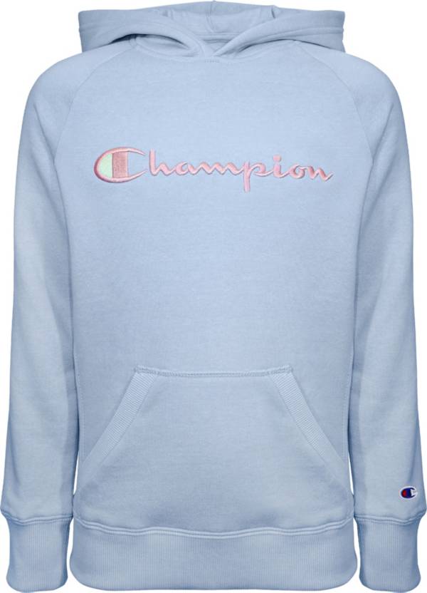 Champion Girls' Solid Raglan Fleece Hoodie