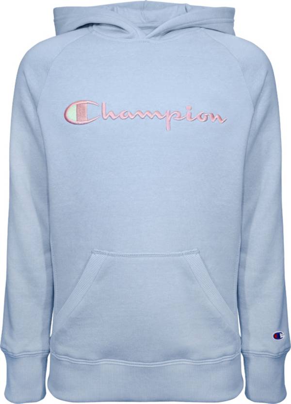 Champion Girls' Solid Raglan Fleece Hoodie