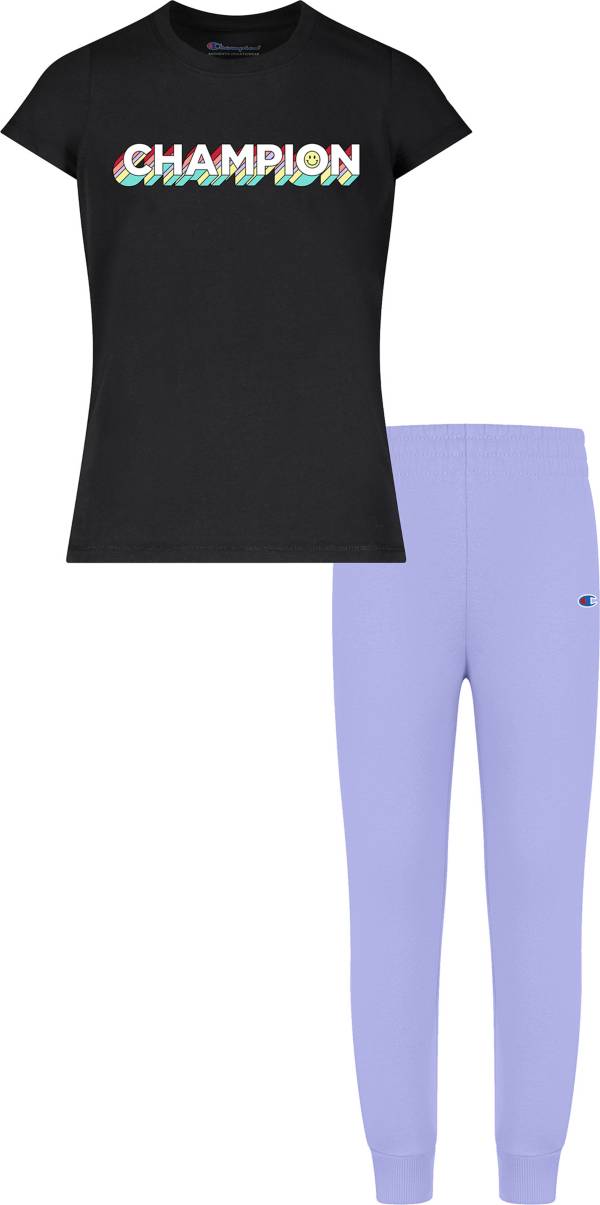 Champion Girls' Shadow T-Shirt and Jogger Set