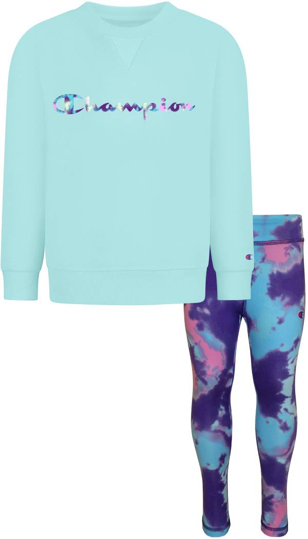 Champion Girls' Tie Dye Crew & Legging Set