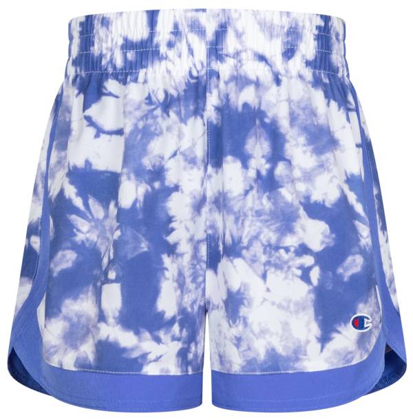 Champion Girls' Tie Dye with Piecing Woven Shorts