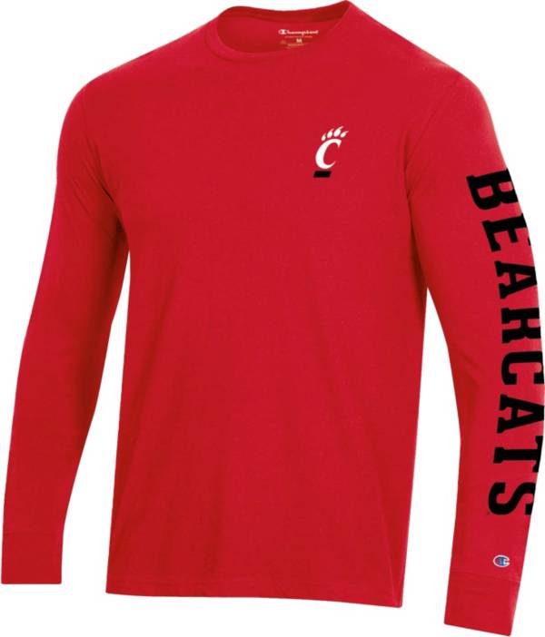 Champion Men's Cincinnati Bearcats Red Long Sleeve Crew T-Shirt