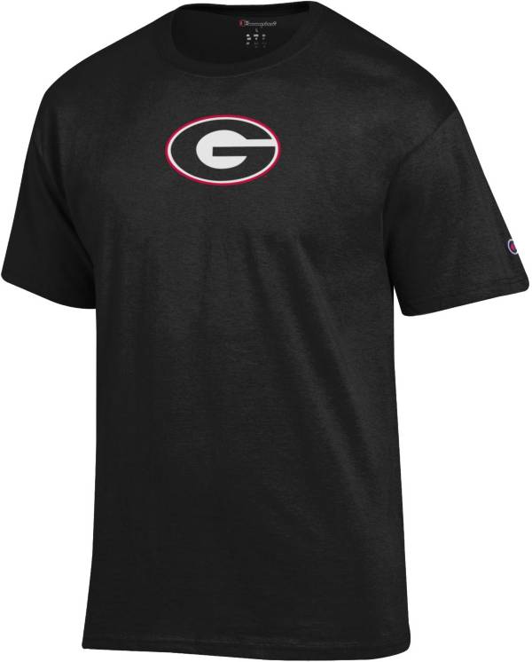 Champion Men's Georgia Bulldogs Black Logo T-Shirt