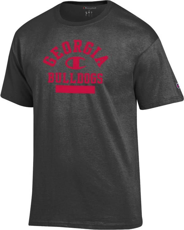 Champion Men's Georgia Bulldogs Grey Jersey T-Shirt