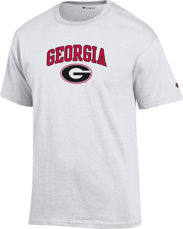 Champion Men's Georgia Bulldogs White Logo T-Shirt