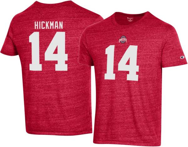 Champion Men's Ohio State Buckeyes Ronnie Hickman #14 Scarlet T-Shirt