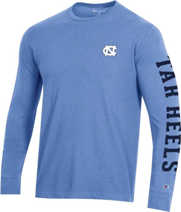 Champion Men's North Carolina Tar Heels Carolina Blue Long Sleeve Crew T-Shirt