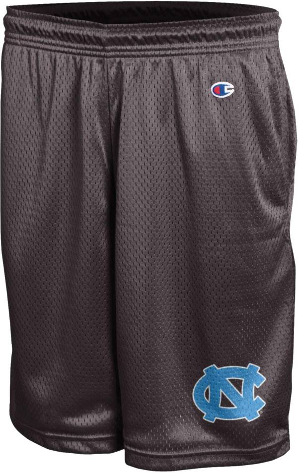 Champion Men's North Carolina Tar Heels Grey Mesh Performance Shorts